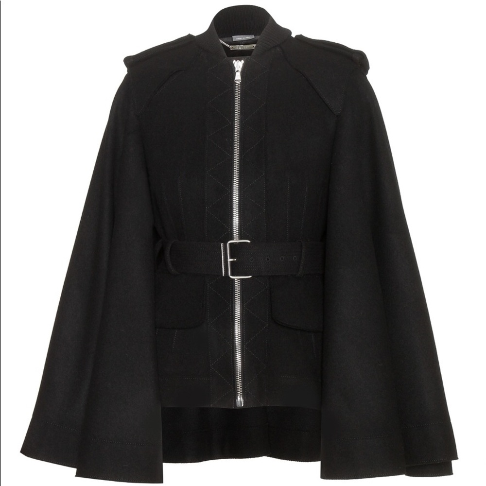 Alexander McQueen Wool Cape Coat